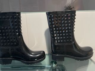 Botas de agua charol negras