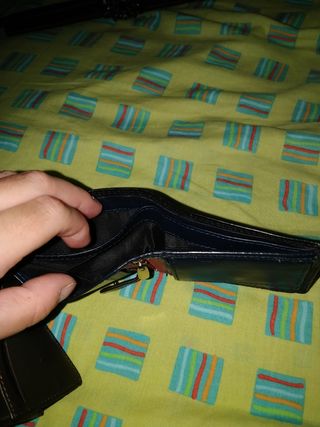 Cartera / monedero de cuero