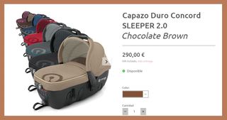 Capazo Duro Concord para silla paseo cuna bebe
