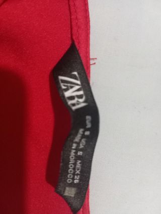 Vestido Zara largo fiesta S rojo nuevo