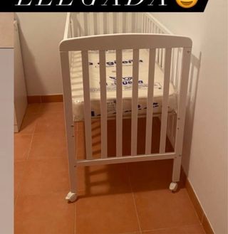 Cuna blanca CON COLCHON