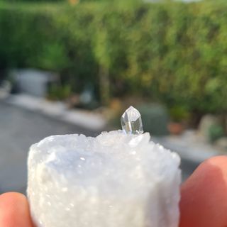 Minerali Gemma Quarzo Biterminato Diamante Carrara