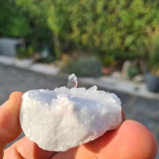 Minerali Gemma Quarzo Biterminato Diamante Carrara