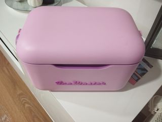 Nevera pequeña rosa y lila 