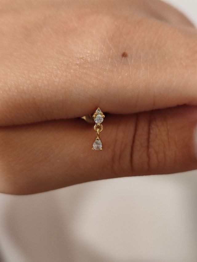 Pendiente dorado corconitas