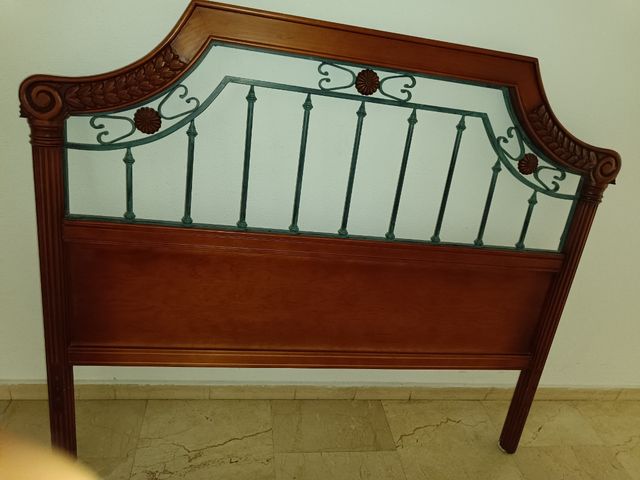 Cabecero 135 madera y forja