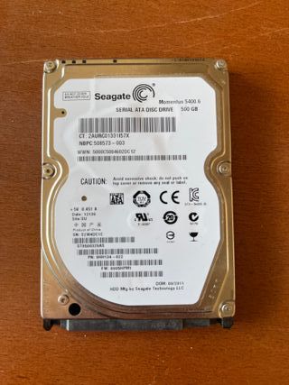 Disco duro Seagate 500 GB 2,5”