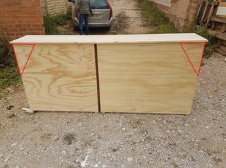 Mostradores plegables de madera