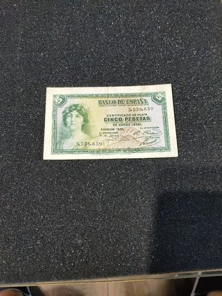 ESPAÑA: 5 PESETAS 1935