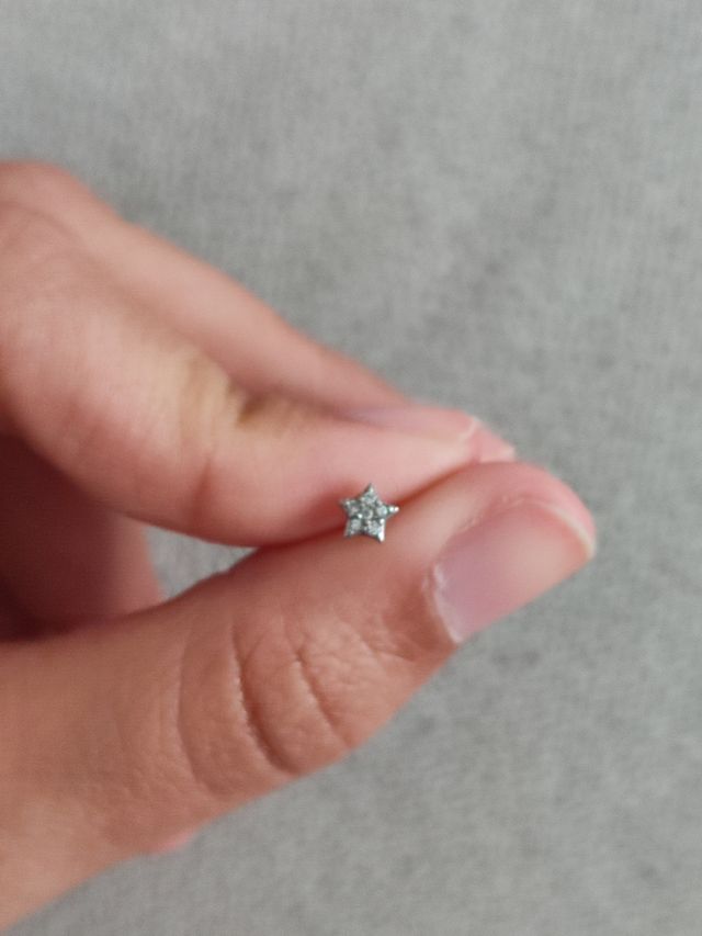 Pendiente plata estrella