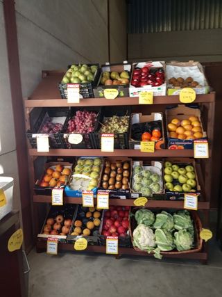 Estanterías fruteras y llanas de madera