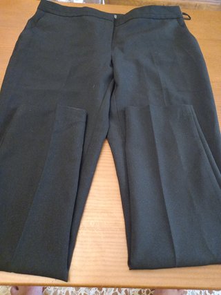 Pantalon negro pinzas mujer