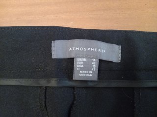 Pantalon negro pinzas mujer