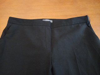 Pantalon negro pinzas mujer
