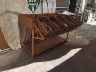 Estanterías fruteras y llanas de madera
