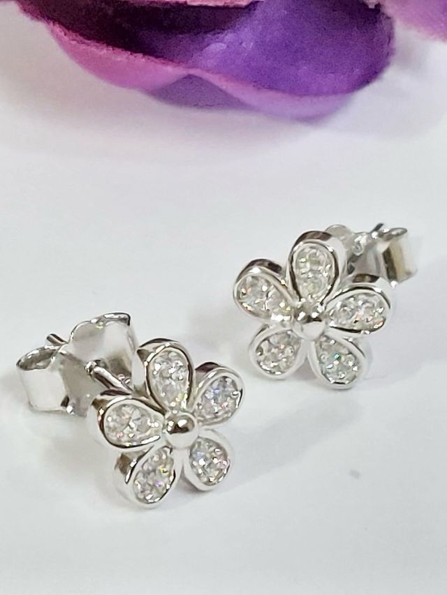 Pendientes Margarita De Plata De Ley 925