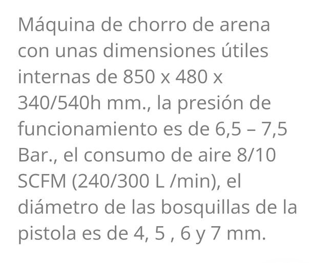 MAQUINA DE CHORRO DE ARENA 0575 FERVI