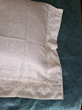 Sabana encimera raso 150x200, blanco roto