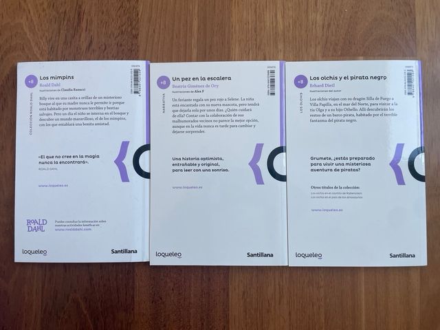 Lote 3 libros nuevos Loqueleo de Santillana