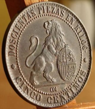 Moneda Gobierno Provisional cobre.Numismatica.