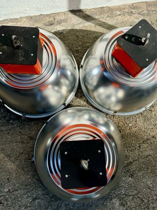 3 Lámparas industriales grandes Vintage