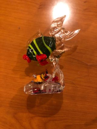 Sat ID due  pesciolini in vetro