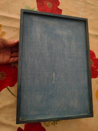 Vassoio legno punto croce 