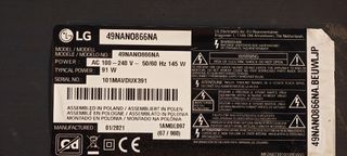 Despiece tv LG 49NAN0866NA