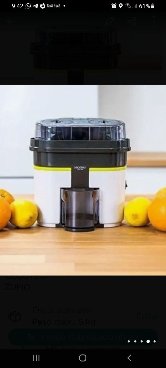 EXPRIMIDOR DE NARANJAS CECOTEC