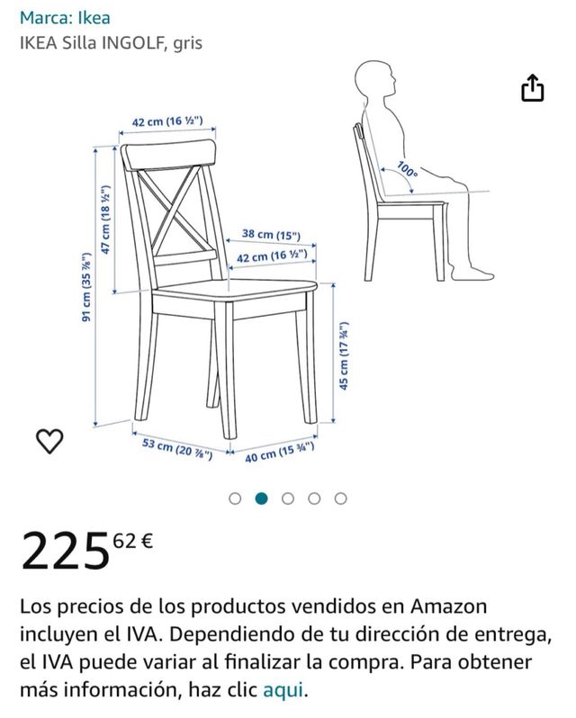 Silla de madera IKEA