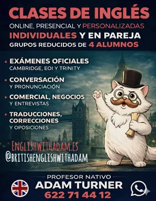 Profesor inglés nativo en Elche.