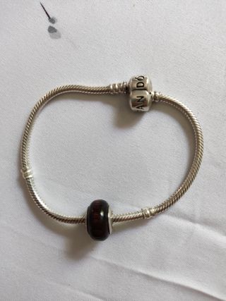 Abalorio Pandora Efecto Madera