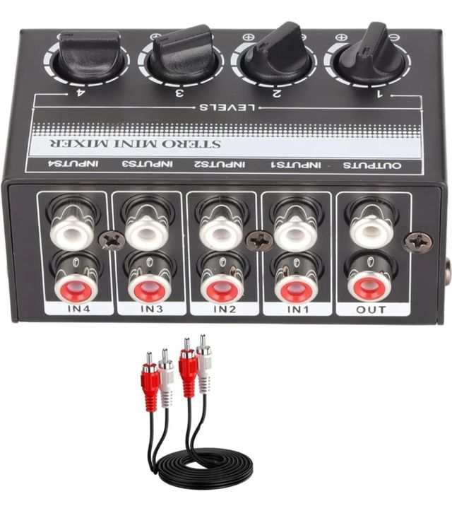 Mezclador audio RCA 4canales.