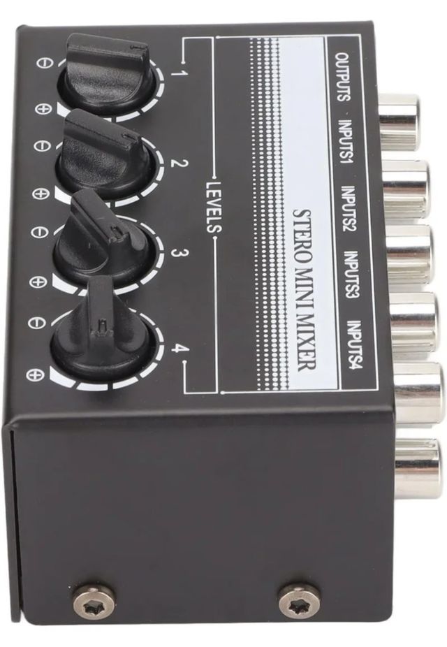 Mezclador audio RCA 4canales.