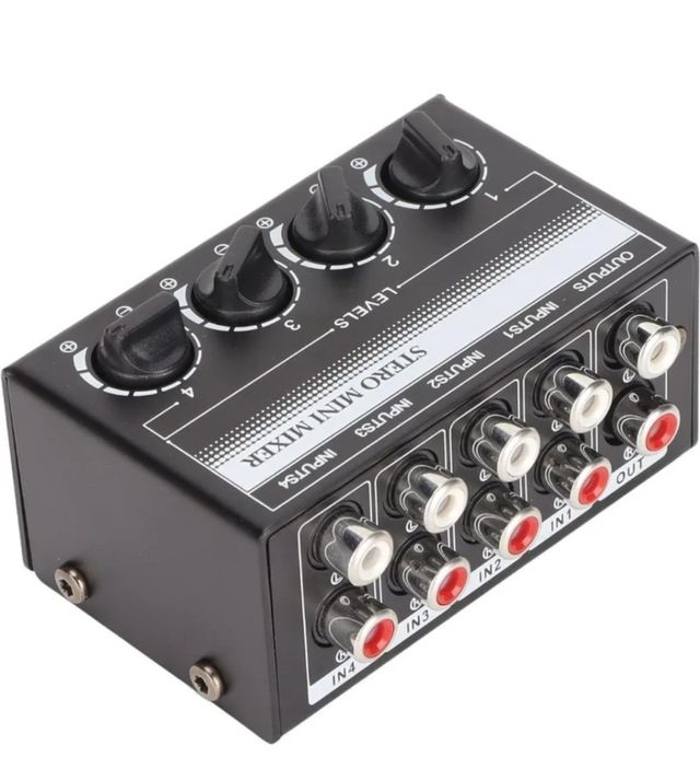 Mezclador audio RCA 4canales.