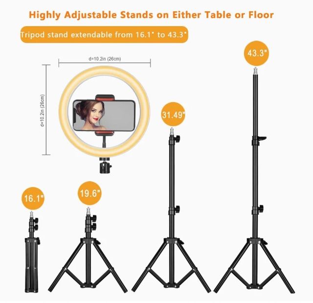 Anillo de luz LED 26 cm