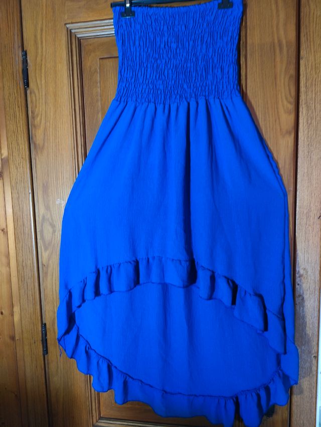 Abito cobalto con fascia donna