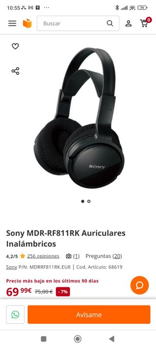 Auriculares inalámbricos Sony