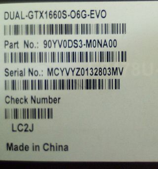 Tarjeta grafica Asus GTX 1660 Super 6GB