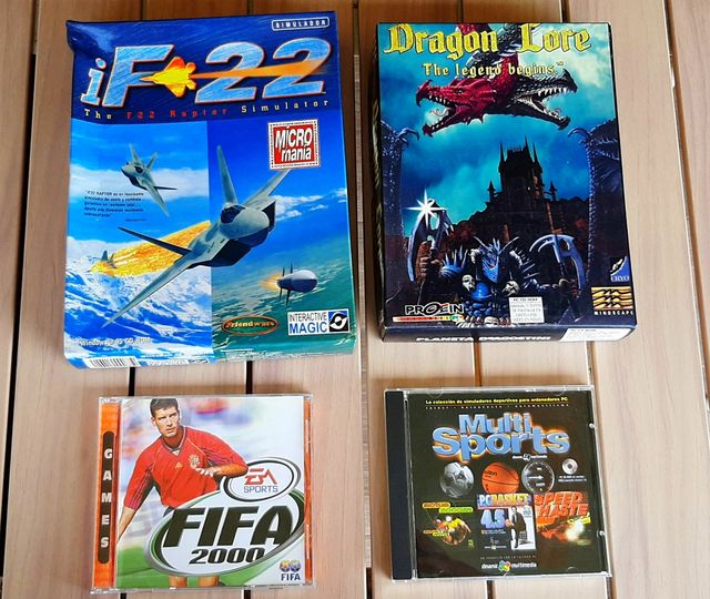 4 juegos pc '90 vintage Dragon Lare iF22