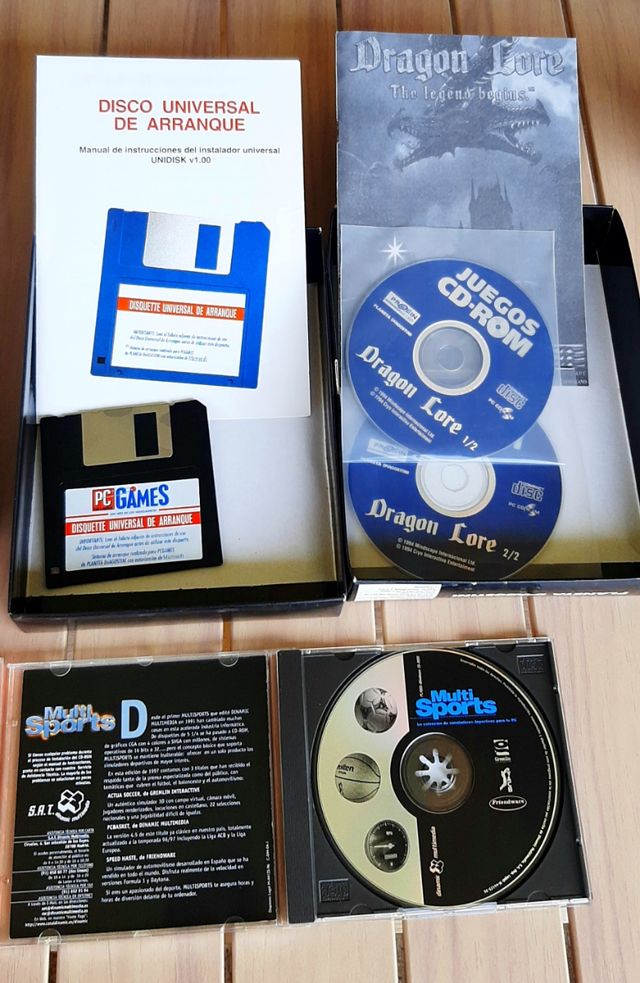 4 juegos pc '90 vintage Dragon Lare iF22