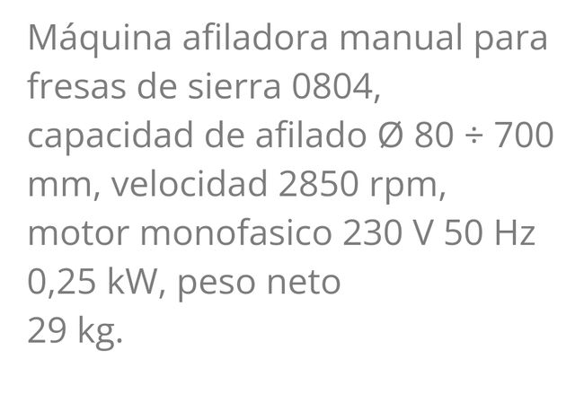 AFILADORA MANUAL PARA FRESAS SIERRAS