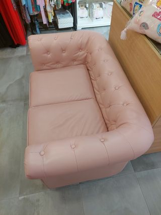Sofa chaster 2 plazas rosa
