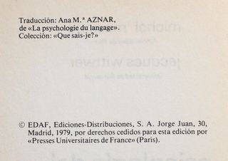 PSICOLOGÍA DEL LENGUAJE