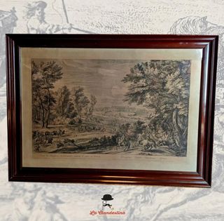 Muy antiguo grabado del siglo XVIII 1685