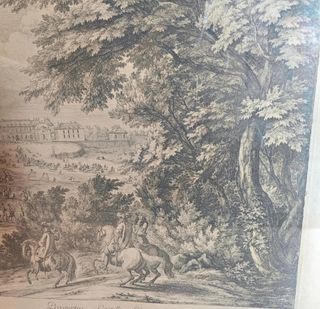 Muy antiguo grabado del siglo XVIII 1685