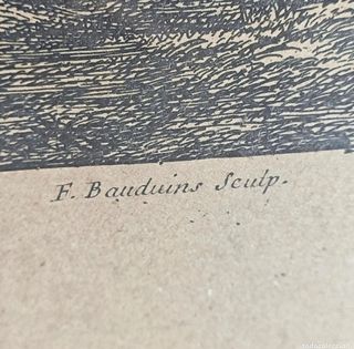 Muy antiguo grabado del siglo XVIII 1685