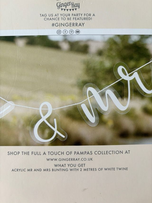 Guirnalda Boda Mr & Mrs