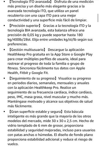 Báscula con Bluetooth con pantalla TFT a color