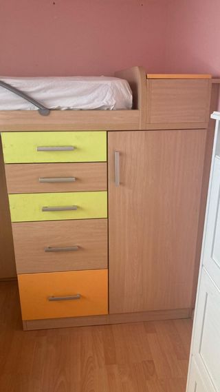Cama tren armario